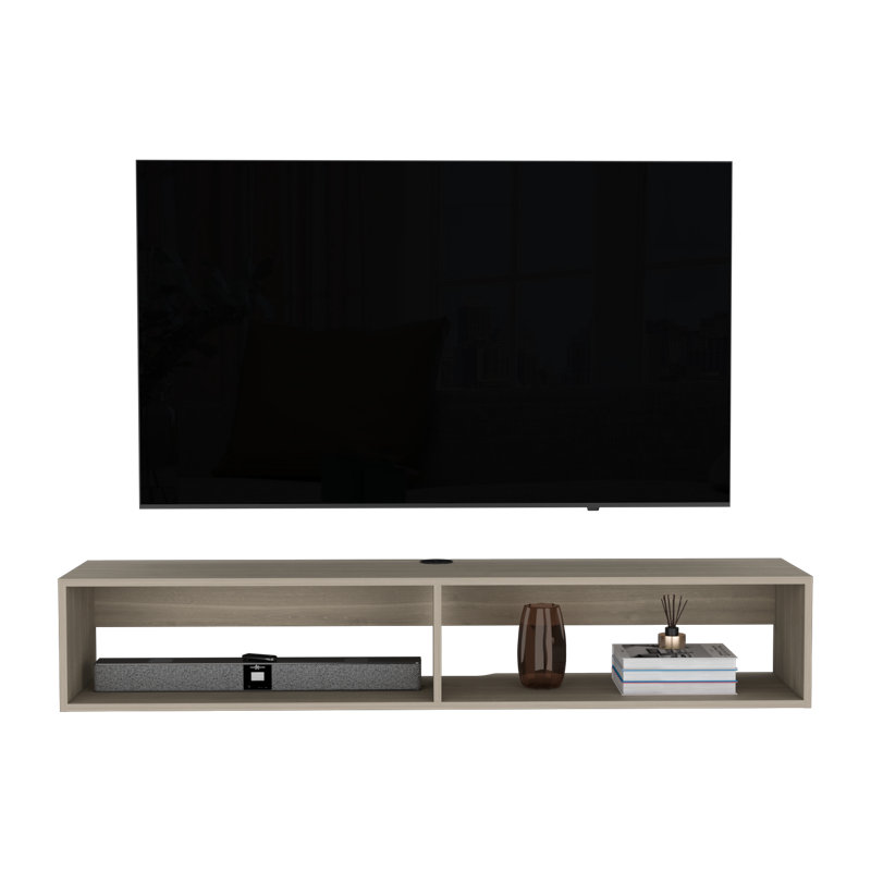 Floating Tv Stand Moore, Living Room, White Oak
