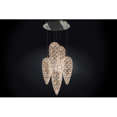 LED-Kronleuchter 5-flammig Pewitt