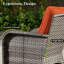  Chaise berçante pivotante avec coussins et table d'appoint Jordanlee-920607244