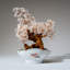 Genuine Quartz Gemstone Bonsai Tree In Oval Ceramic Pot (10€ Tall)