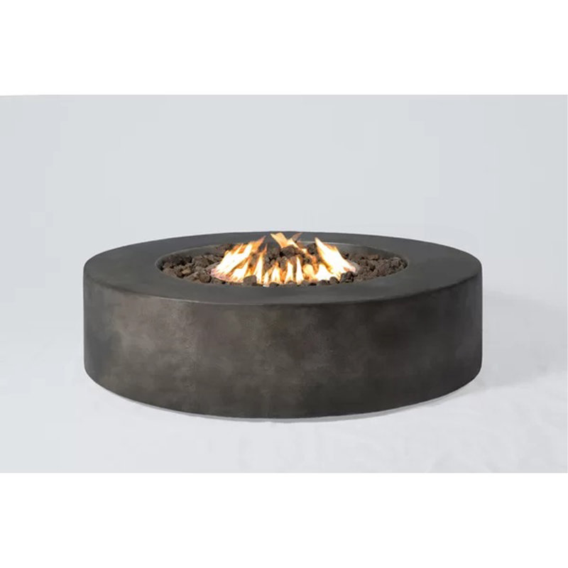 Foyer de table d'extérieur 12 po en béton renforcé de fibres