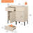 Union Rustic 31.5" Modern Reeded TV Stand With Doors, Entertainment Center With Shelf, Wooden TV Console With Drawers For Living Room-310299384