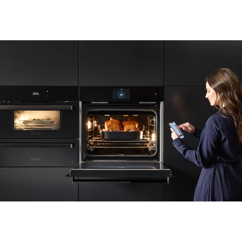 30"W. Single Electric Oven, Black Glass