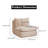 Liyasi Oversized Cream Fabric Lazy Floor Sofa Chair - Ergonomic Memory Foam Lounger, No Assembly Required-1770885009