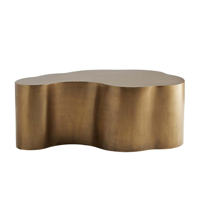 Meadow Coffee Table, Antique Brass