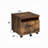 Industrial Style 1Pc File Cabinet With Drawer And Shelf Caster Wheels Wooden File Storing Unit Home Office Furniture