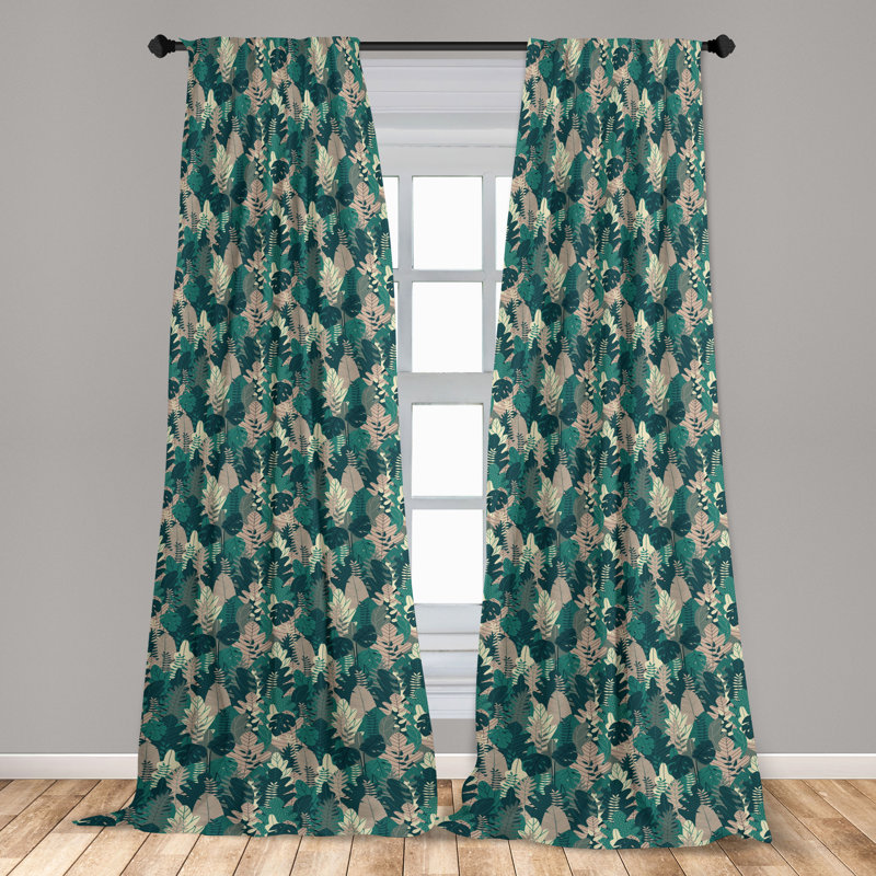 Atossa Semi Sheer Curtain Pair, 28" W x 95" L