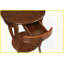 Table basse à finition noyer avec pieds en cabriole - beaucoup de rangement et amp; Gain de place pour le salon