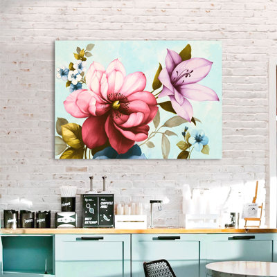 Purple Azaleas by Rei Keiko - No Frame Print on Canvas