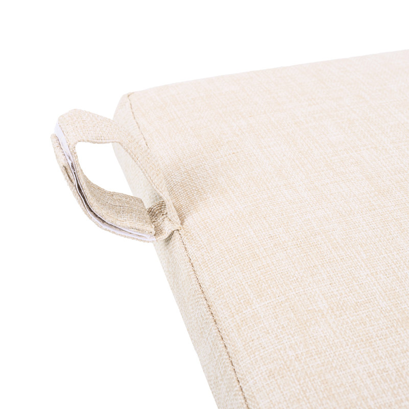 Fauteuils de patio 2 pièces, bois, dossier en corde, coussin d'eau, structure blanche, support de charge de 400 lb, fixation du coussin lavable à la machine, ergonomique confortable convenant aux chaises de salle à manger de 2 personnes,