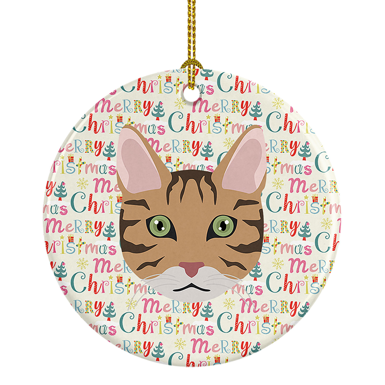 The Holiday Aisle® California Spangled Cat Ceramic Hanging Figurine ...