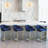 Berlin 26" Counter Height Brass Stainless Steel Upholstered Velvet Barstool-2059363039