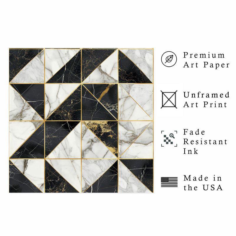 «Abstract Geode Shapes», reproduction d'art moderne sans cadre, H 28 po x l 28 po