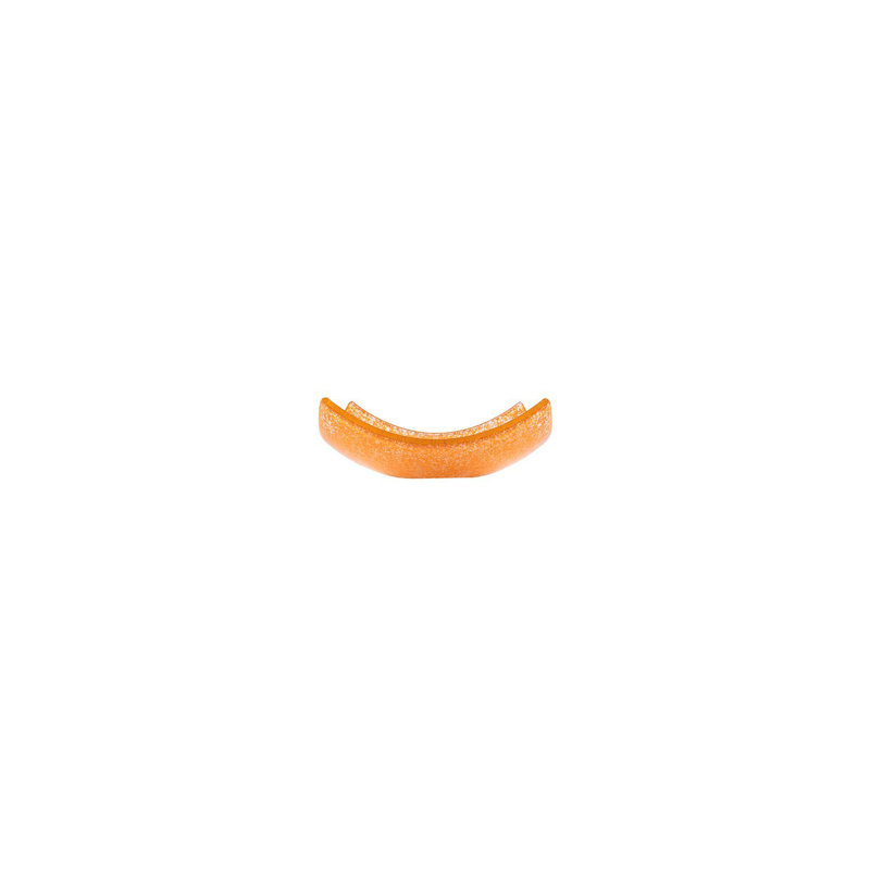 Vaisselle en verre 5,75 po x 5,75 po x H: 2 po 7 oz. Bol en verre orange carré (ensemble de 4)