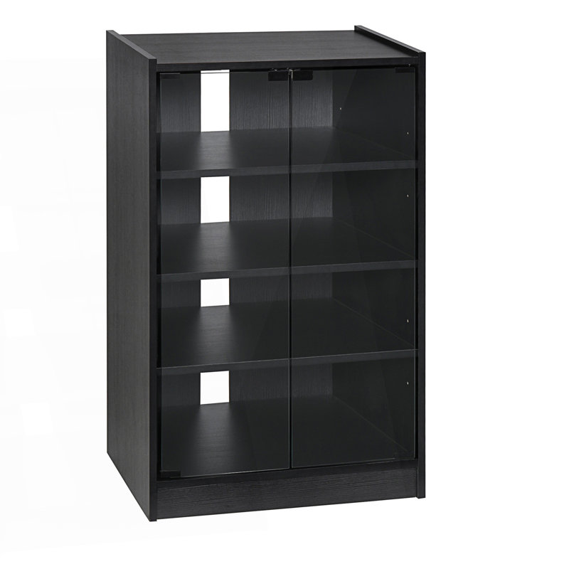 Accent Cabinet, 5-Tier Media Stand Cabinet With 3-Level Adjustable Shelves