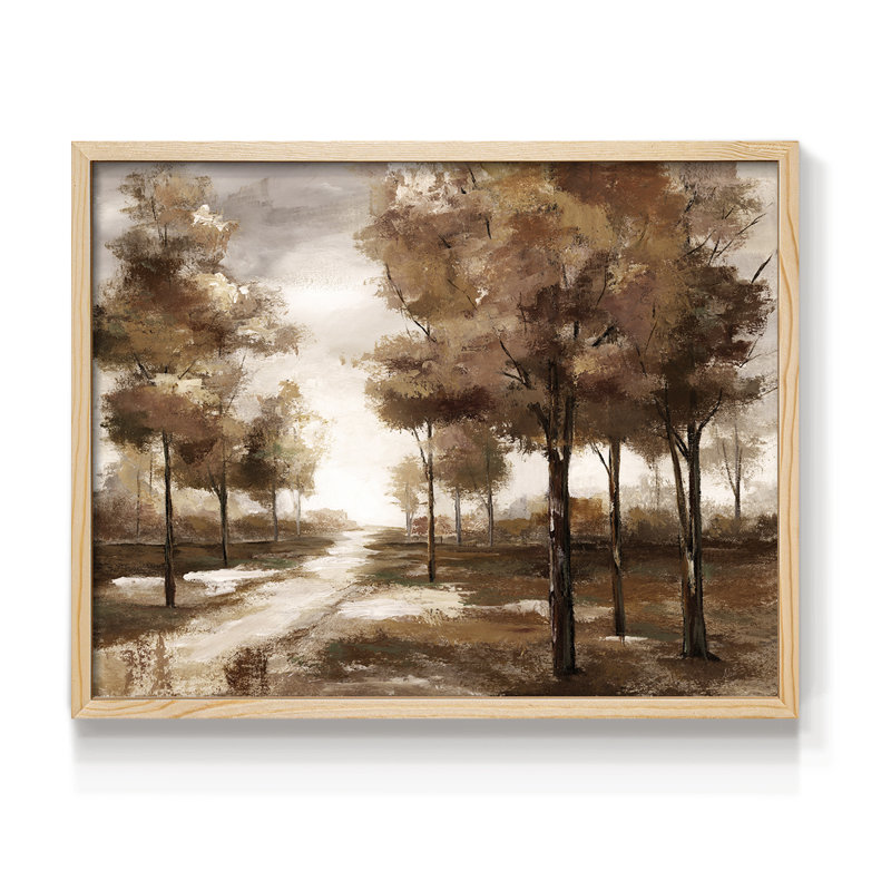 Fall Park -Framed Print - Restickable, 8" H x 10" W, Natural