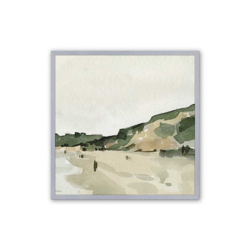 Gentle Waves, Rising Cliffs Canvas Print, Silver Single Picture Frame, 13.75" H x 13.75" W