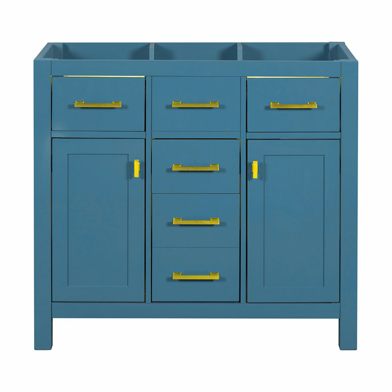 Base de meuble-lavabo simple 35,51 po seulement, Bleu
