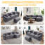 Canapé modulaire 108 po Corduroy avec repose-pieds amovible-2045861589