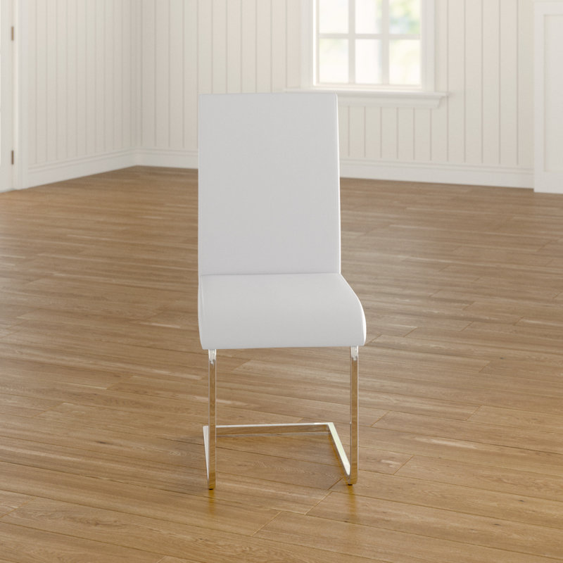 Upholstered Dining Chair, White, 1