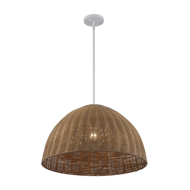 Luminaire suspendu tissé 1 lumière Pippa, H 49,8 po x l 24,49 po x P 24,49 po