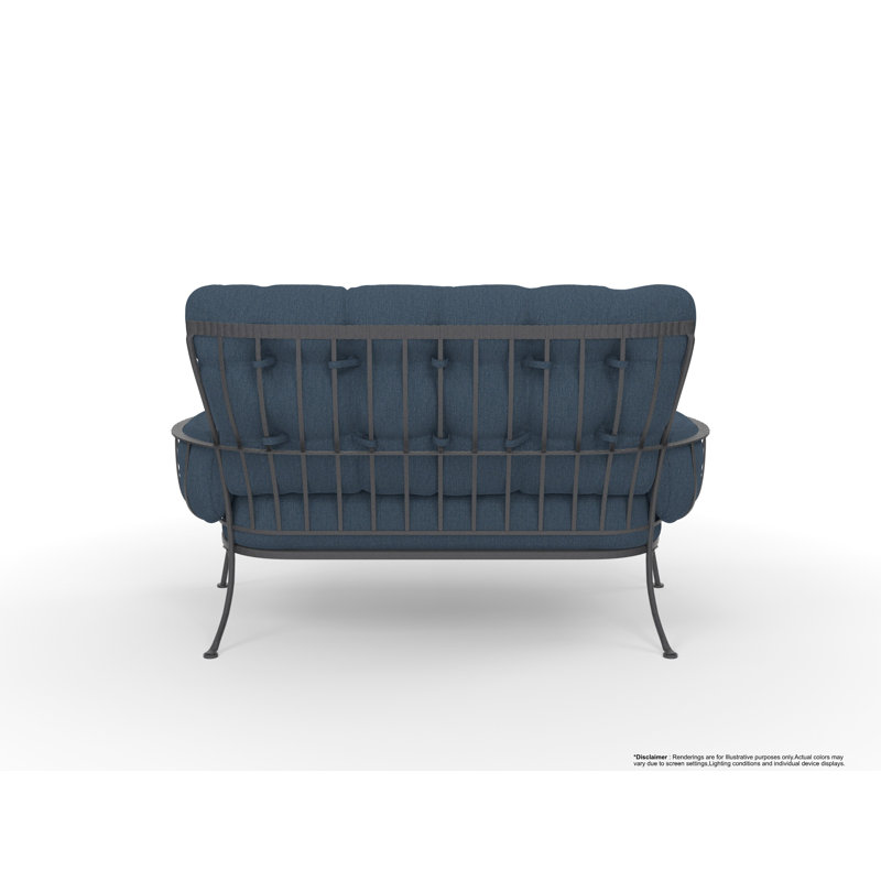 Monterra Outdoor 2 - Seat Loveseat, Trax Burgundy, Graphite