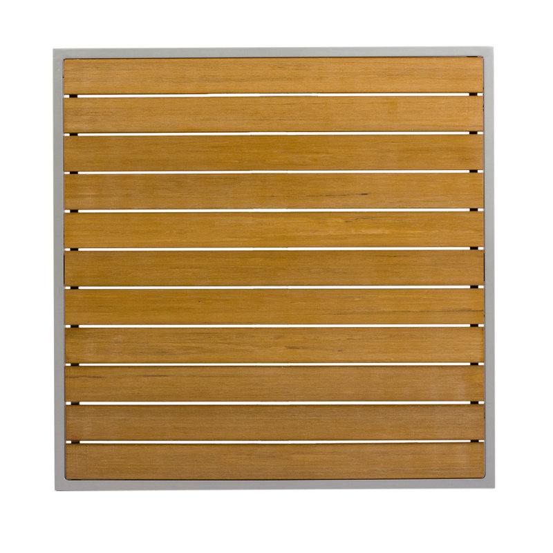 Plateau de table de salle à manger en aluminium thermolaqué Longport, 32 po x 32 po x 2 po
