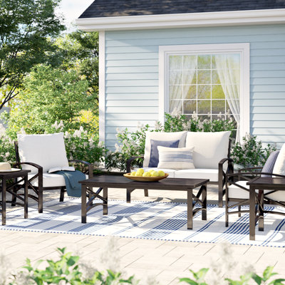 Mosier 4 - Person Patio Conversation Set with Cushions