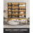 67'' Modern Glass Display Cabinet with Adjustable Shelves, RGB LED Lights & Remote Control, Small-Space Storage Solution-990860594