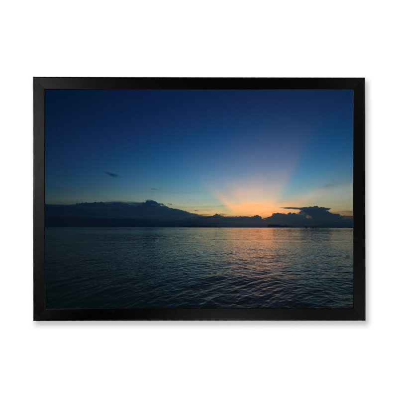 «Panoramic Cloud and Sky At Sunset IX», reproduction sur toile, H 24 po x l 36 po x P 1 po, Cadre d'angle fermé noir
