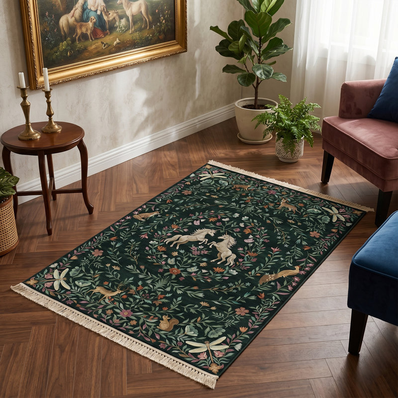Tapis botanique foncé Enchanted Forest