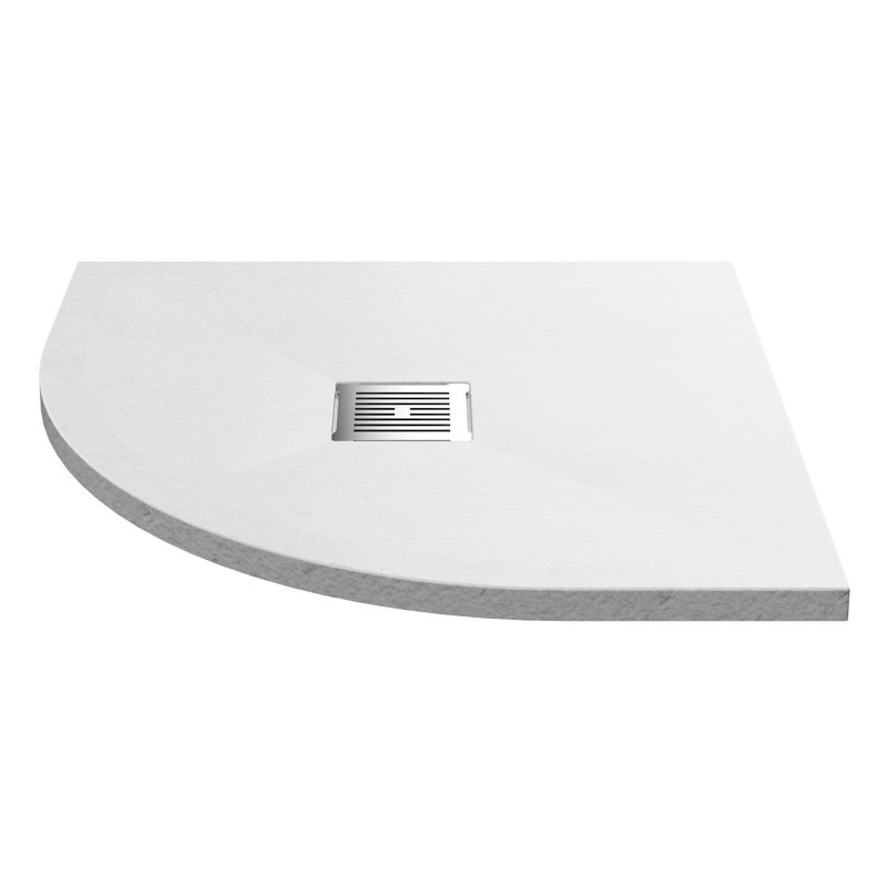 900 x 900 mm Standard Shower Tray, White Slate, 3.3cm H x 80cm W x 80cm D
