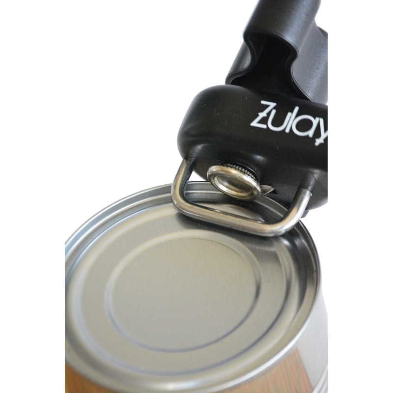 Zulay Smooth Edge Can Opener With Stainless Steel Blades - Ergonomic Grip Soft Edge Manual Can Opener
