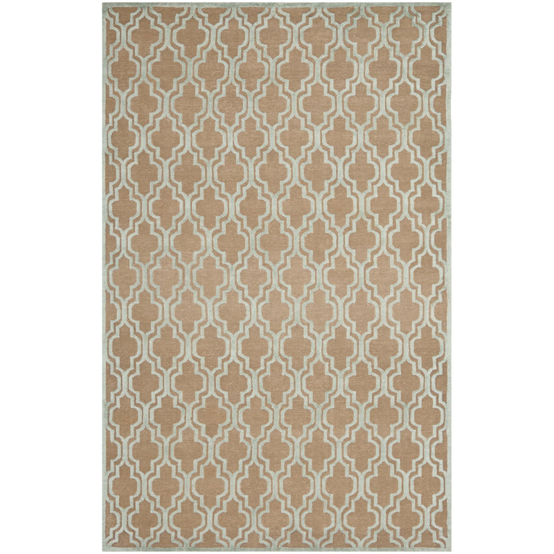Tapis en lin noué à la main Trudell, Rectangle 6 pi x 9 pi