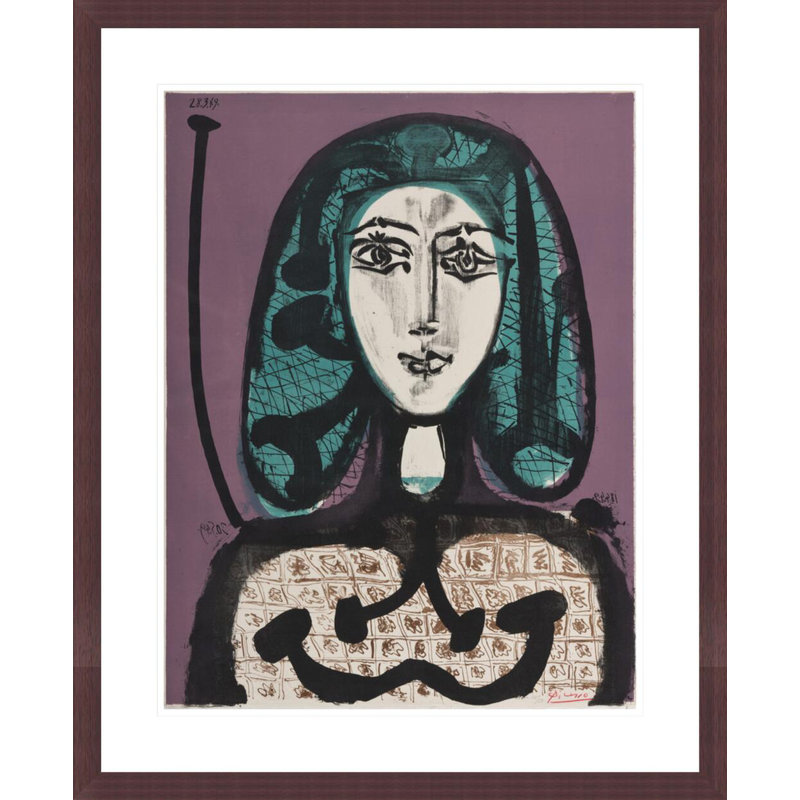 «Woman with Hairnet» par Pablo Picasso, impression giclée sur cadre, H 28,77 po x l 23,5 po