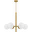 Fronton 6-Light Aged Brass Chandelier