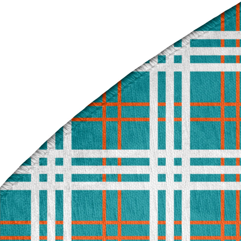 Plaid Indoor Rug, Round 5'