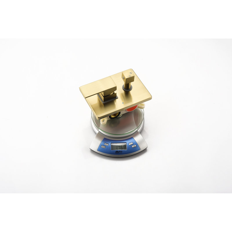 10 Inches Rain Shower Head With Handheld In Bathroom System, Brushed Gold Wall Mounted High Dual And Valve Trim Faucet ,