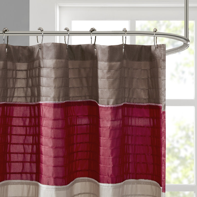 Rideau de douche Amherst, Rouge, H 72 po x l 72 po