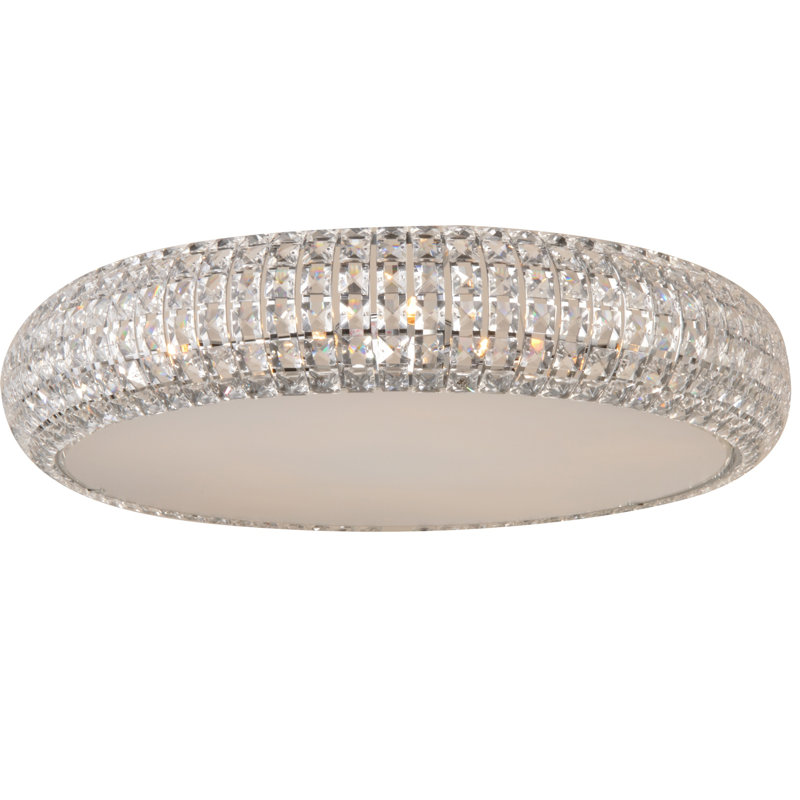 Danii Crystal Flush Mount, 5.5" H x 13" W