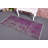 Modern Wool Rug, 31.1x67.7 Inch Purple Geometric Rug