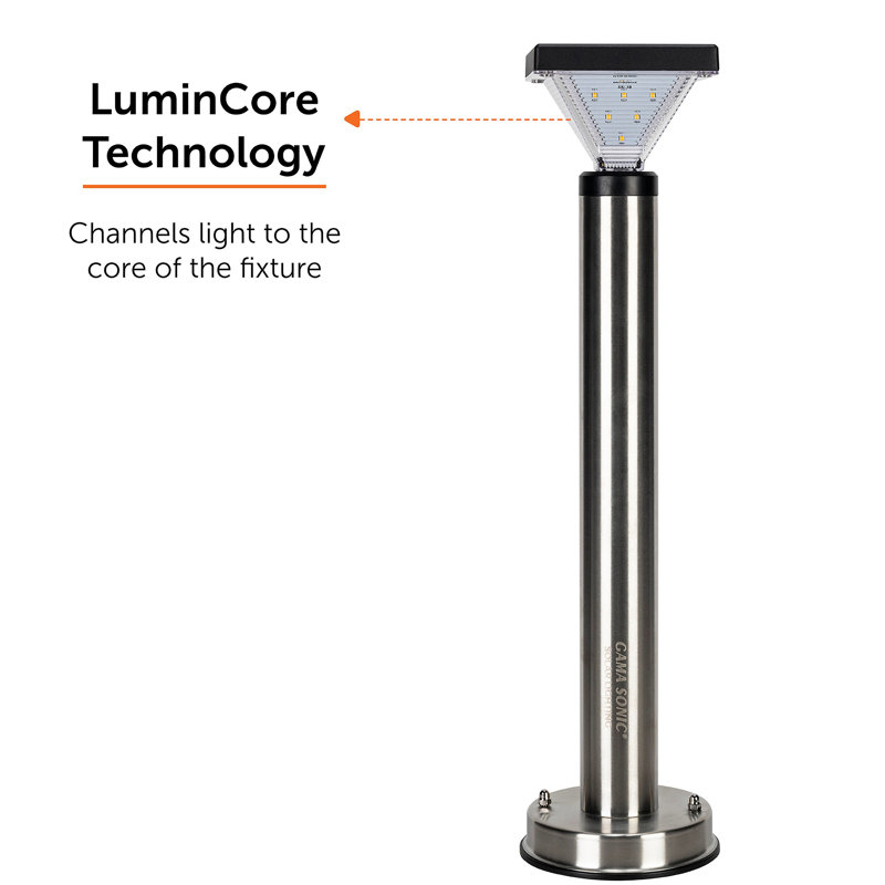 Luxor Stainless Steel Solar LED Pathway Light, 20.25-inch