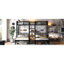 Lits peu encombrants avec rangement, lit simple industriel en métal pour lit simple