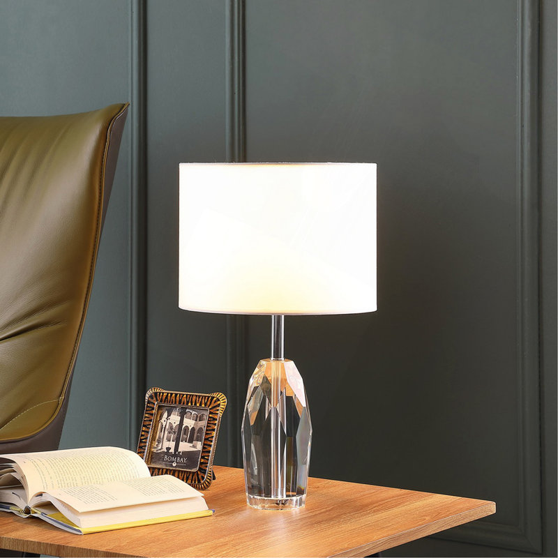 Lampe de table prisme en cristal 19 po Dodecahedron