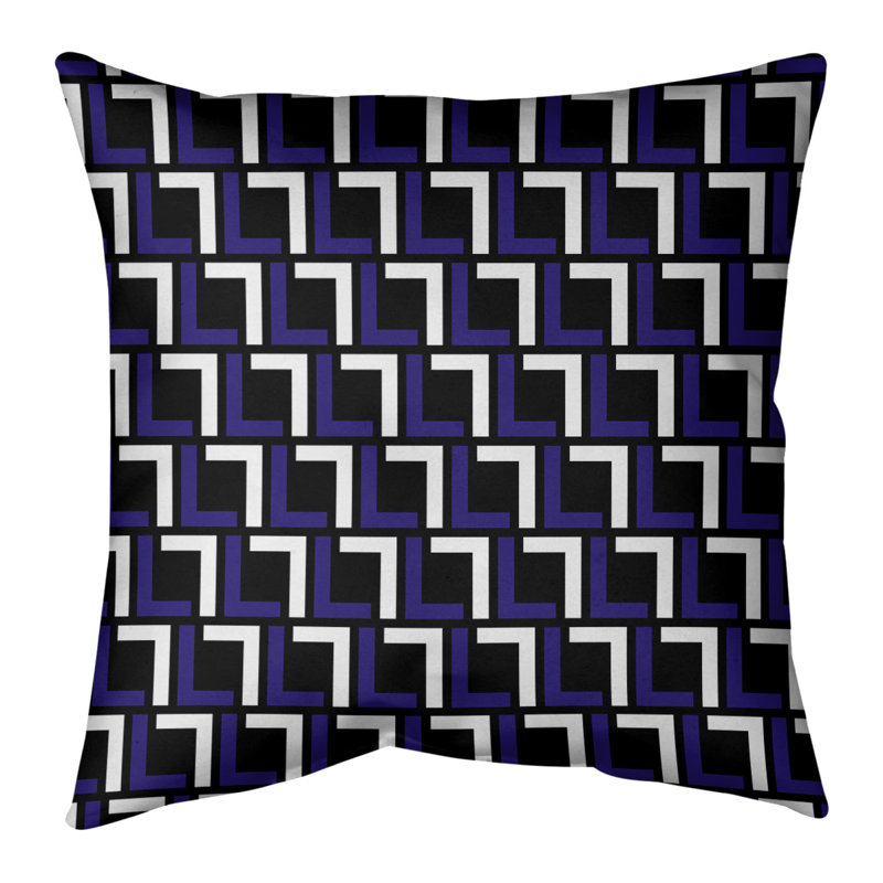 Housse de coussin Baltimore Football Luxury, 14 po x 14 po, Noir / blanc, Croisé en coton