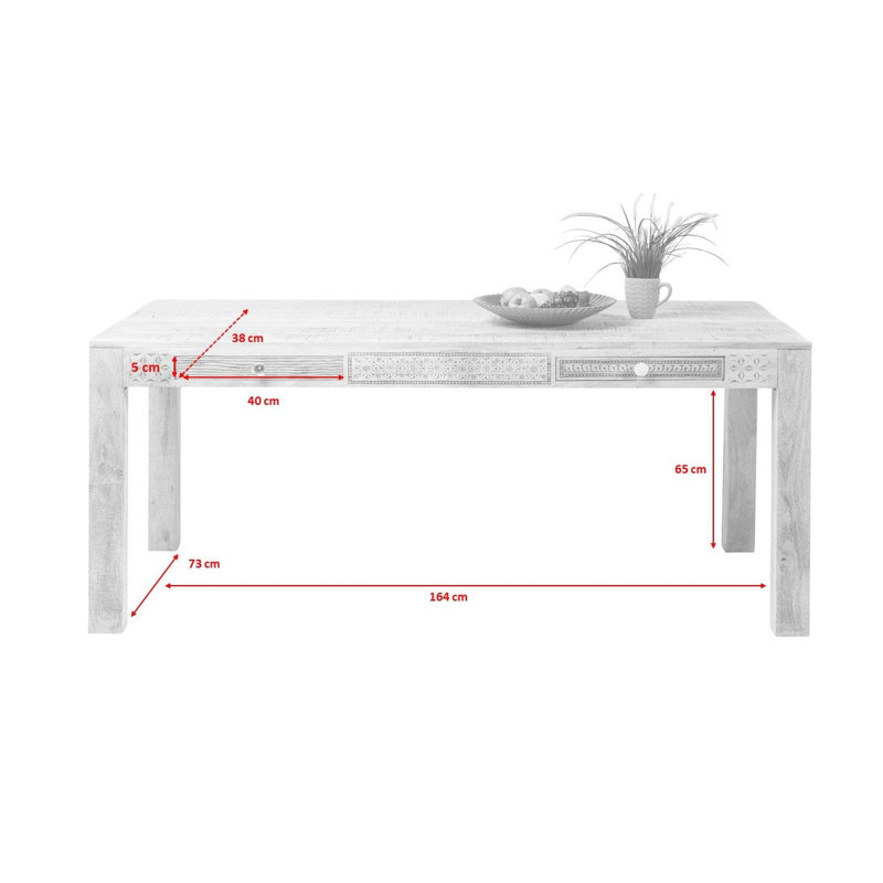 Puro Plain Dining Table, 76cm H x 140cm L x 70cm W