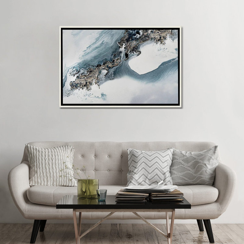 The Crossing - Framed Wall Art Print, 32" H x 48" W, Framed Print without Mat, Distressed White