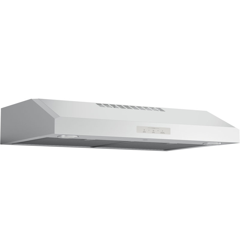 GE Appliances 30" Steel 390 CFM Convertible Under Cabinet Range Hood with Charcoal Filter, Fingerprint Resistant Slate