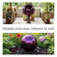 Globe terrestre extérieur en acier inoxydable à miroir 10 po Obrien - Merlot-96861844-31009692