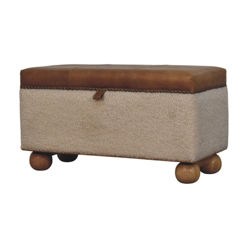 Boucle Lid- Up Ottoman